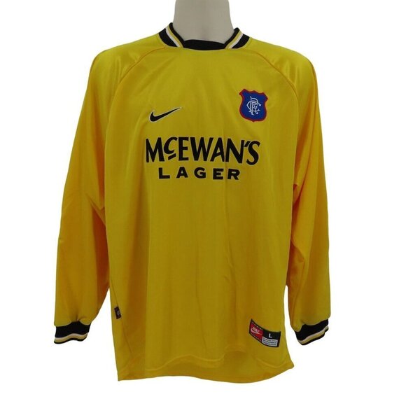 VTG Glasgow Rangers Football Club Mens Large Goalkeeper Shirt Soccer Jersey Nike - Picture 1 of 15